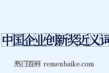中国企业创新奖近义词是什么意思的图片